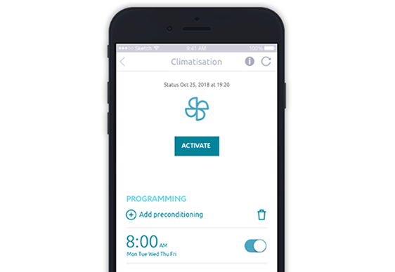 Forbered temperaturen i bilen